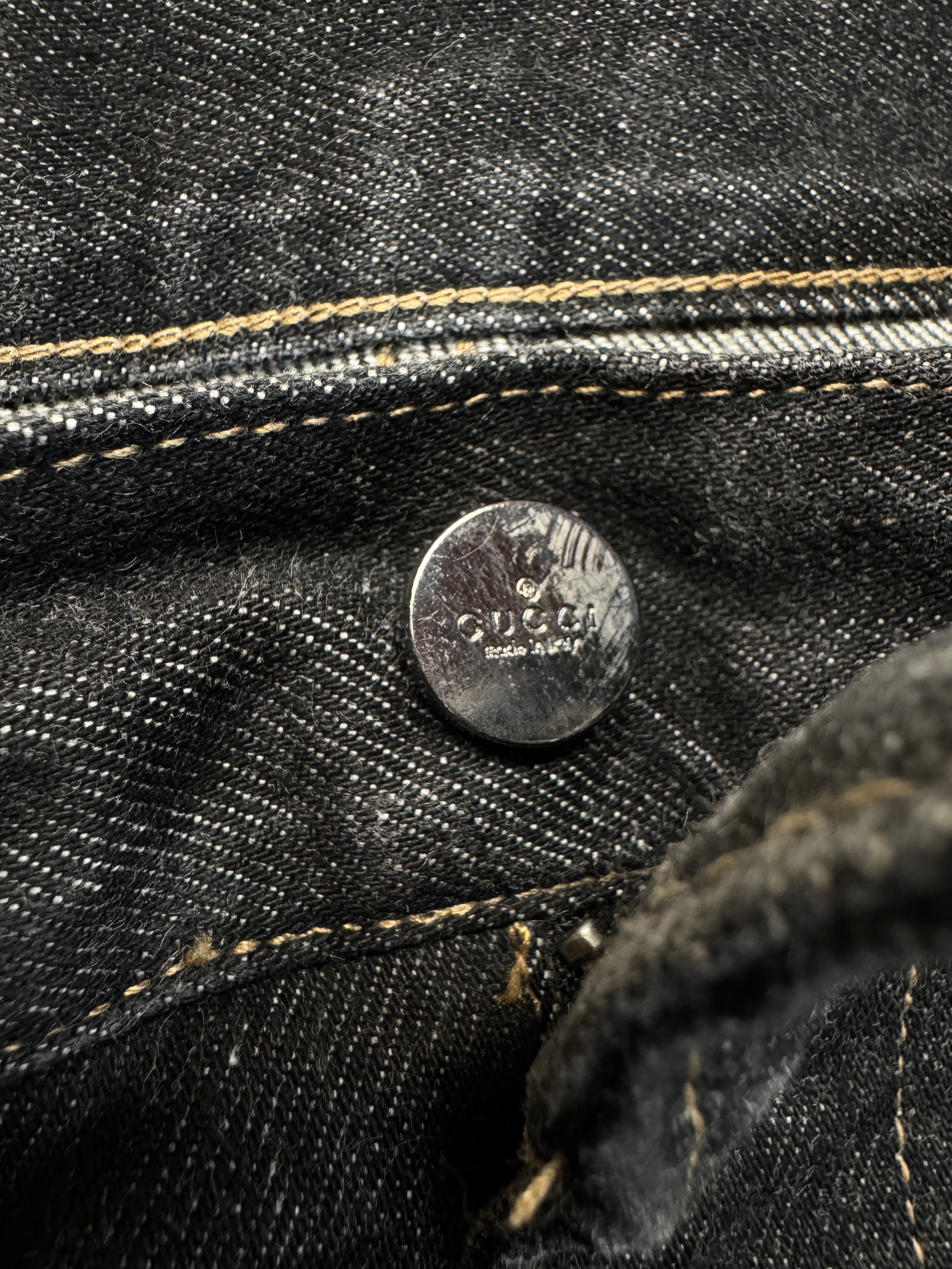 00s Gucci Jeans Selvedge Schwarz 48 - RareRags