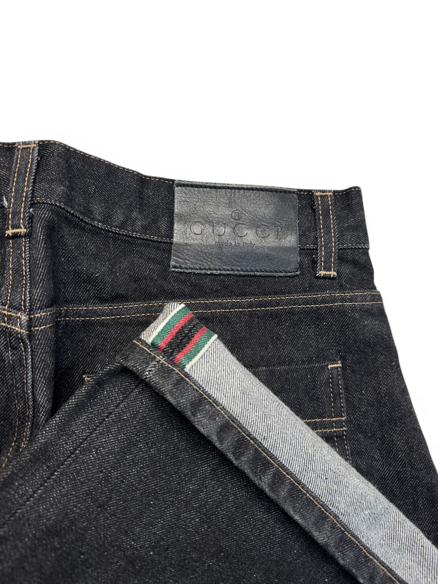 00s Gucci Jeans Selvedge Schwarz 48 - RareRags