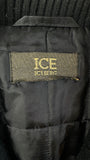 Vintage Iceberg Jacke 90s Lederlook Glänzend/Shiny Schwarz 50/L
