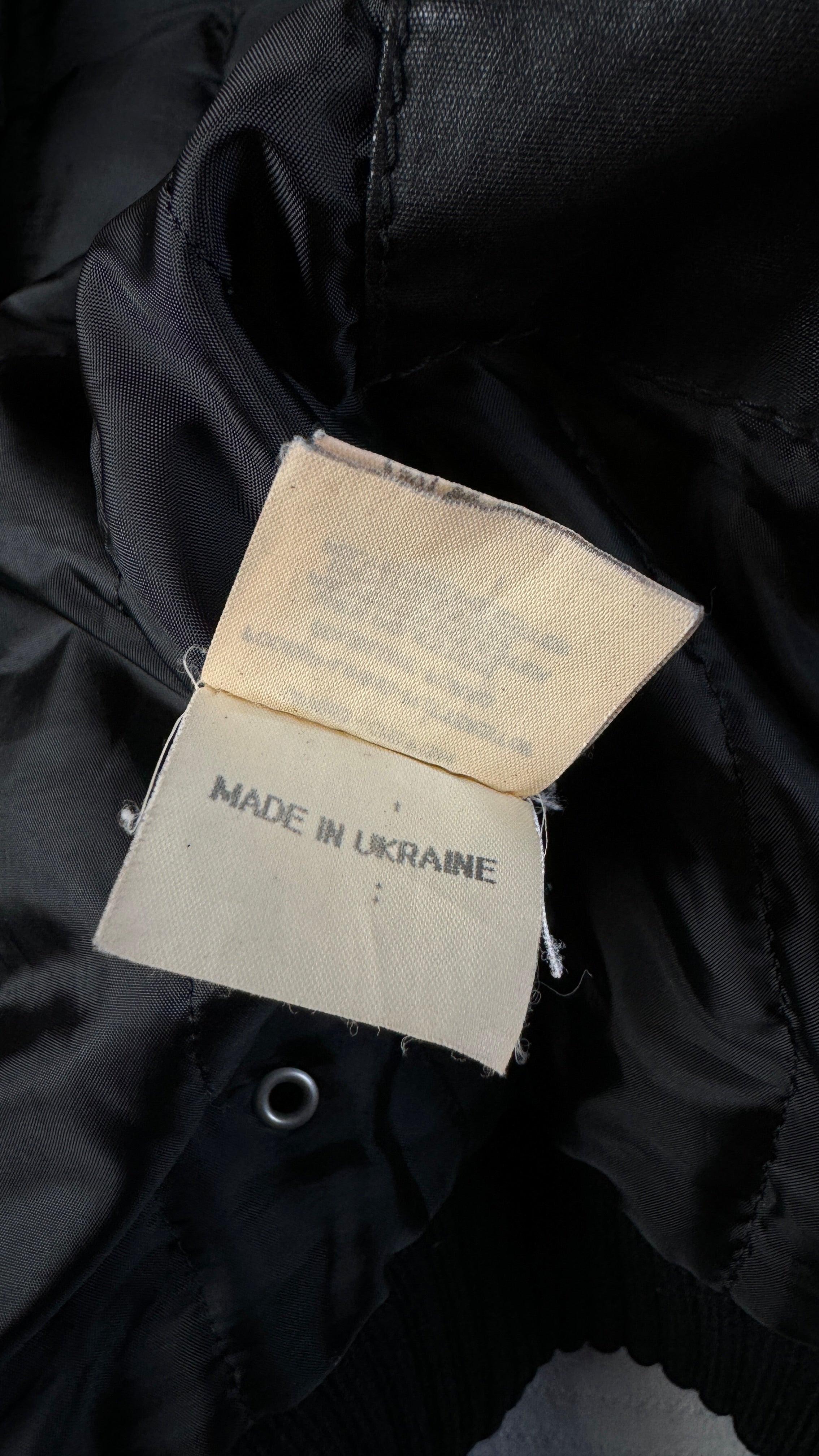 Vintage Iceberg Jacke 90s Lederlook Glänzend/Shiny Schwarz 50/L