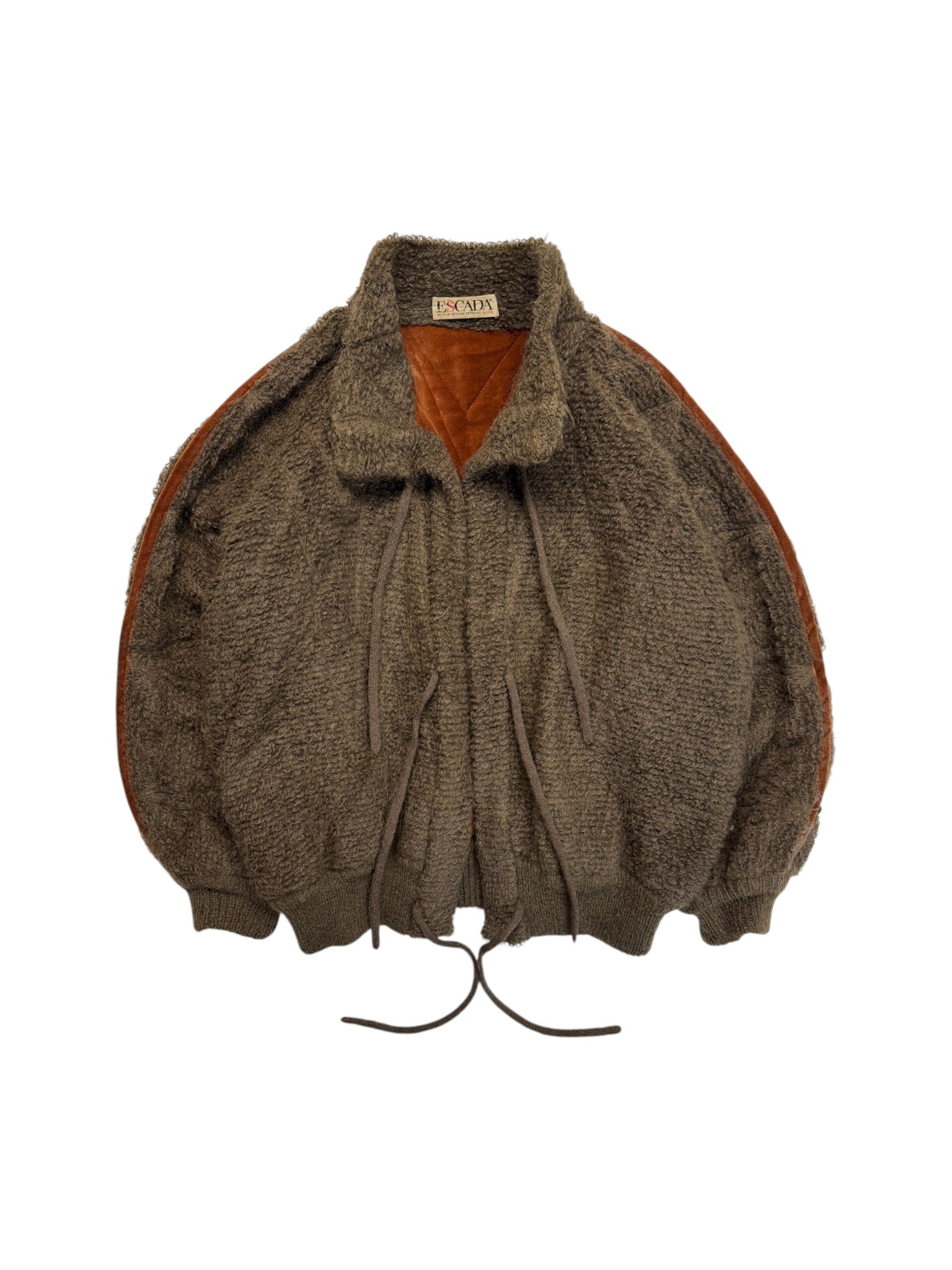 80s Escada Bomber West Germany Kid Mohair Made in W.-Germany Braun 38 M