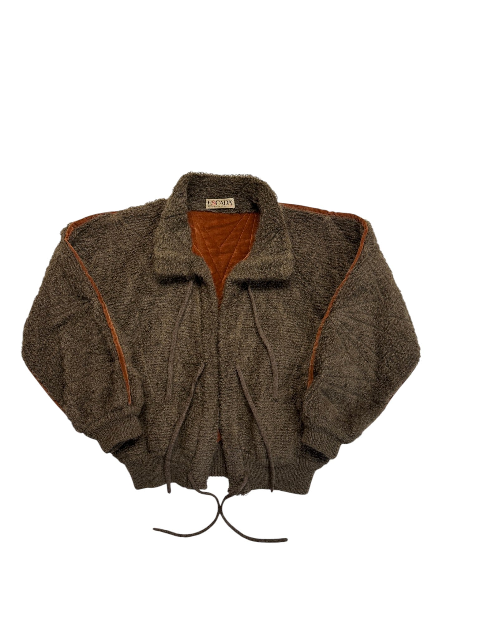 80s Escada Bomber West Germany Kid Mohair Made in W.-Germany Braun 38 M