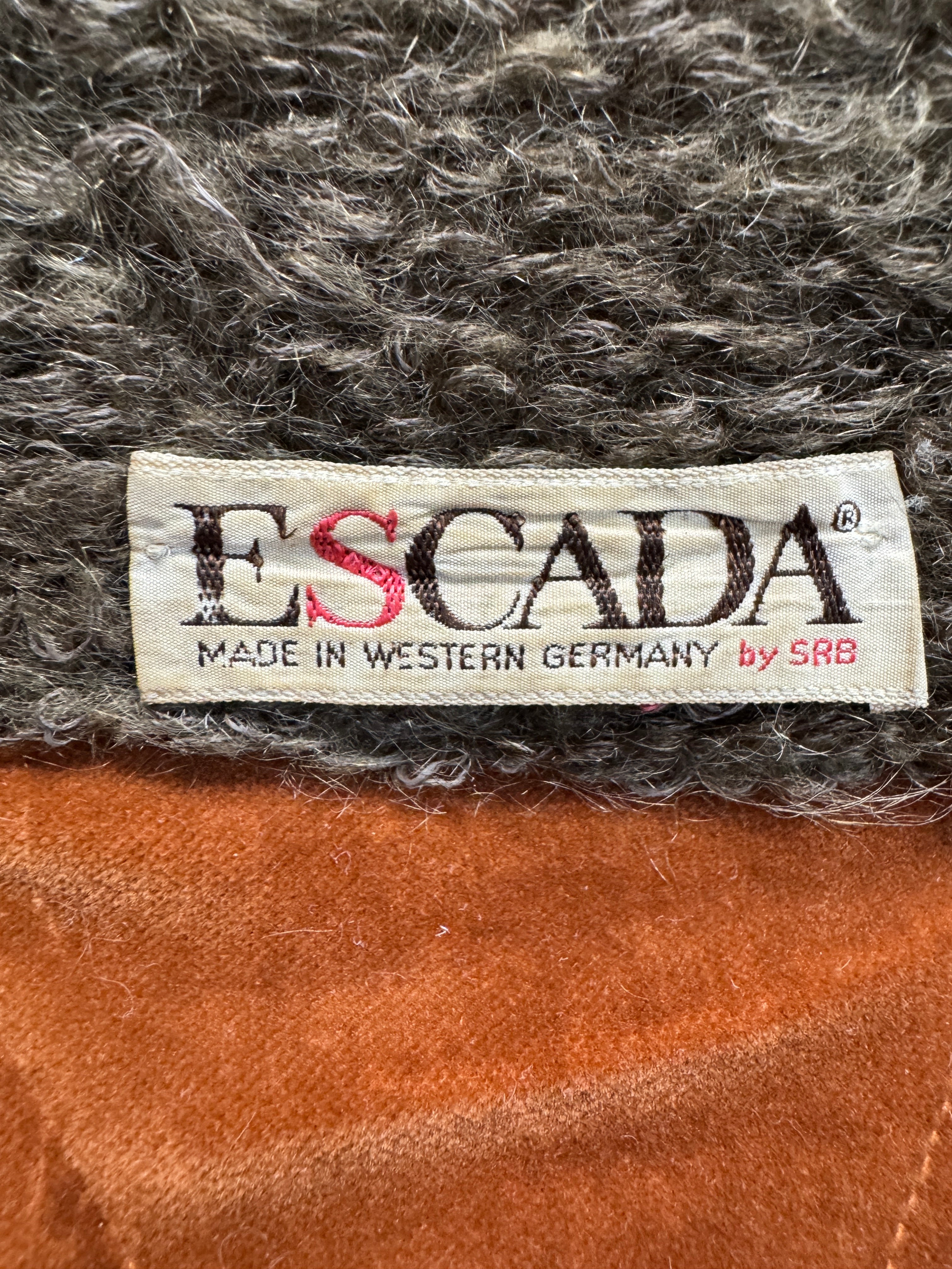 80s Escada Bomber West Germany Kid Mohair Made in W.-Germany Braun 38 M