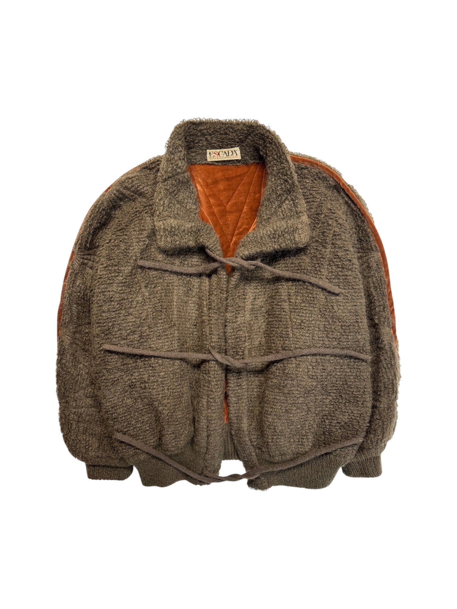 80s Escada Bomber West Germany Kid Mohair Made in W.-Germany Braun 38 M