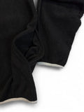 90s Fila 1/4-Zip Fleecejacke Spellout Schwarz XL