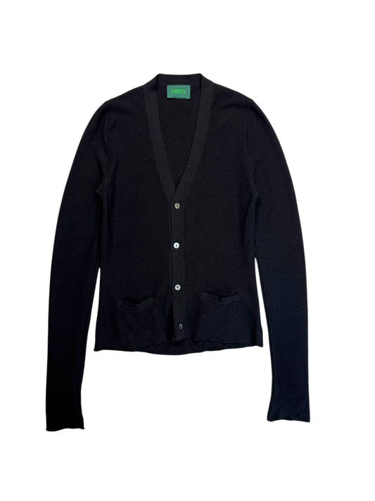 Omen Cardigan Schurwolle Made In Germany Schwarz S-M