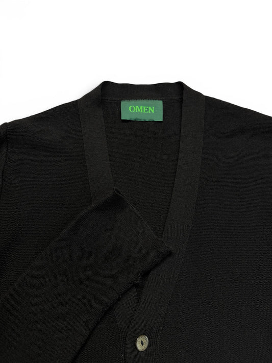 Omen Cardigan Schurwolle Made In Germany Schwarz S-M