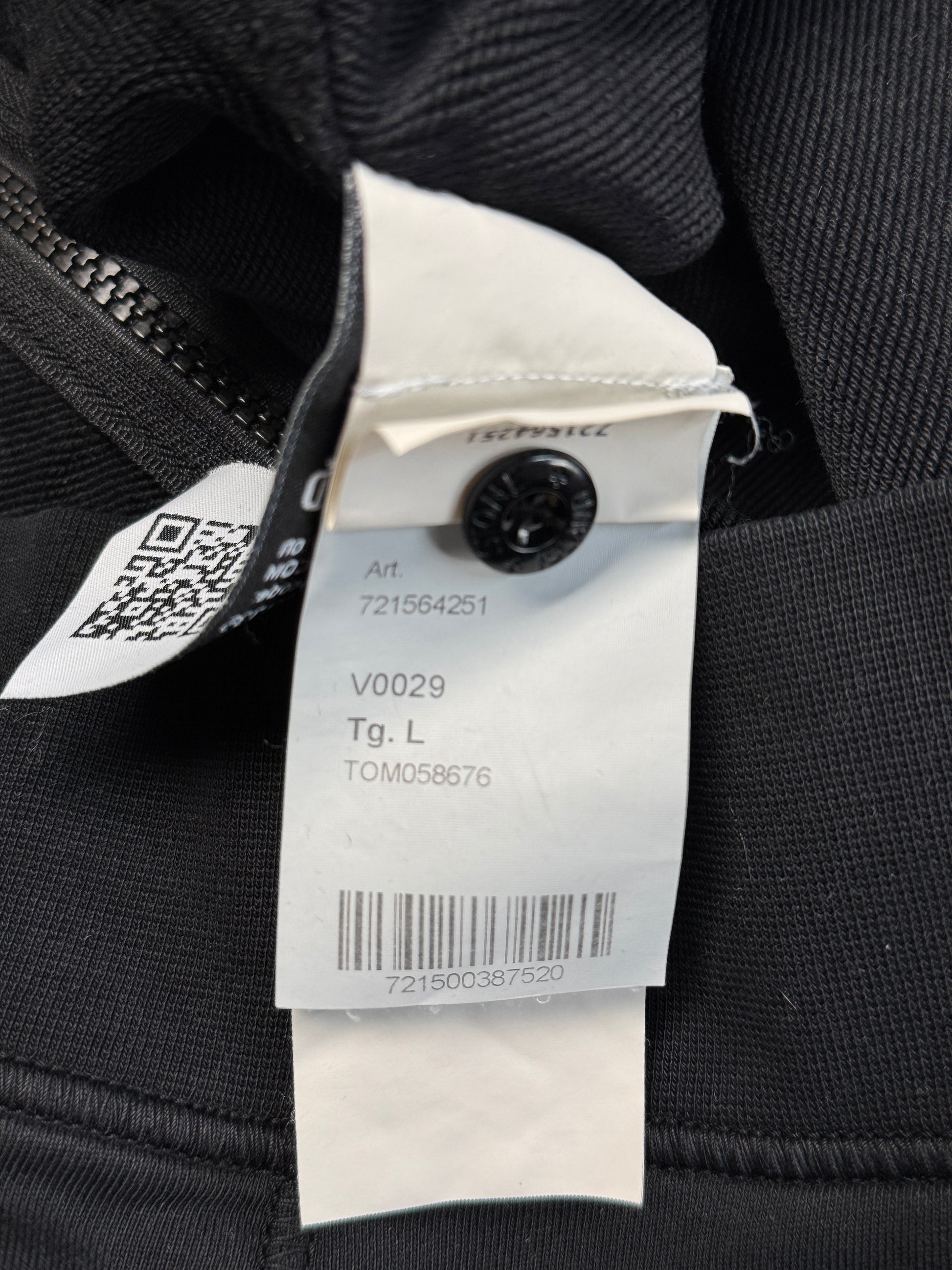 SS21 Stone Island Full Zip Hoodie Schwarz L - RareRags
