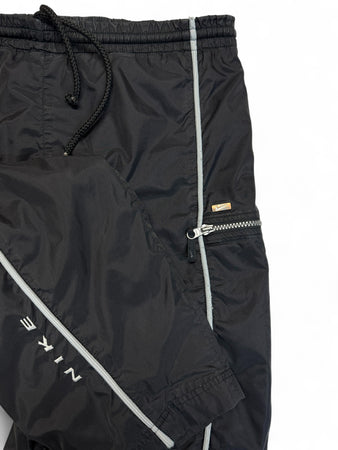 90s Nike Trackpants Side Zip Pocket Schwarz M