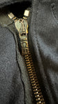 Iceberg Blouson 00s Schurwolle Lampo Zip Made In Italy Dunkelblau 48/M