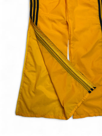 80s Adidas Trackpants Flared Gelb Schwarz XS-S