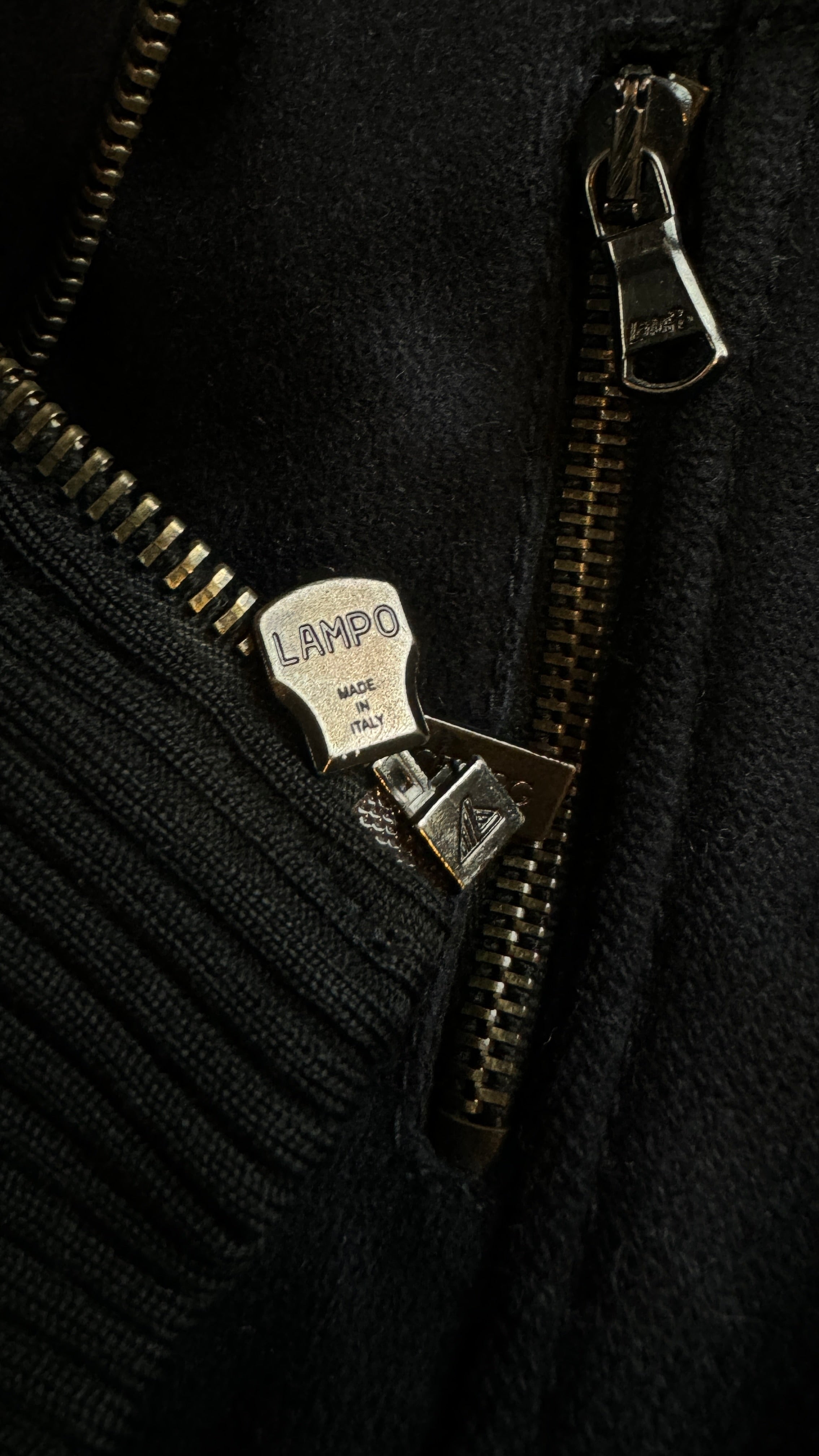 Iceberg Blouson 00s Schurwolle Lampo Zip Made In Italy Dunkelblau 48/M