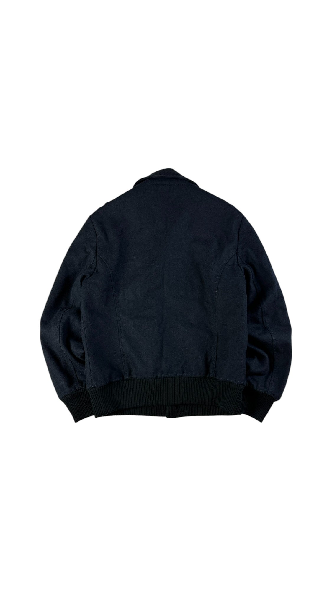 Iceberg Blouson 00s Schurwolle Lampo Zip Made In Italy Dunkelblau 48/M
