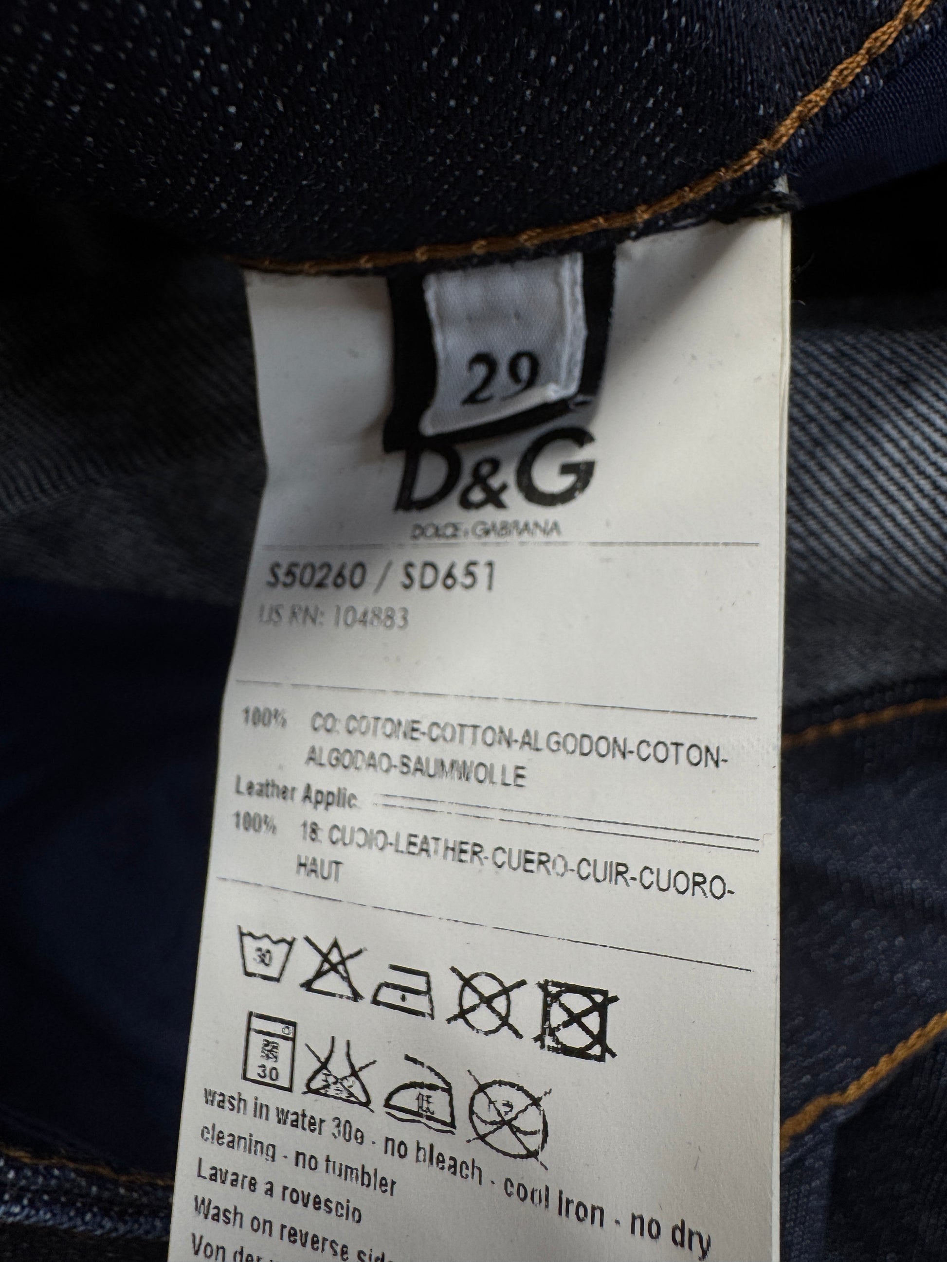 00s Dolce&Gabbana Jeans "Hotty" Low Rise Flared Deadstock Dunkelblau 29 M-L - RareRags
