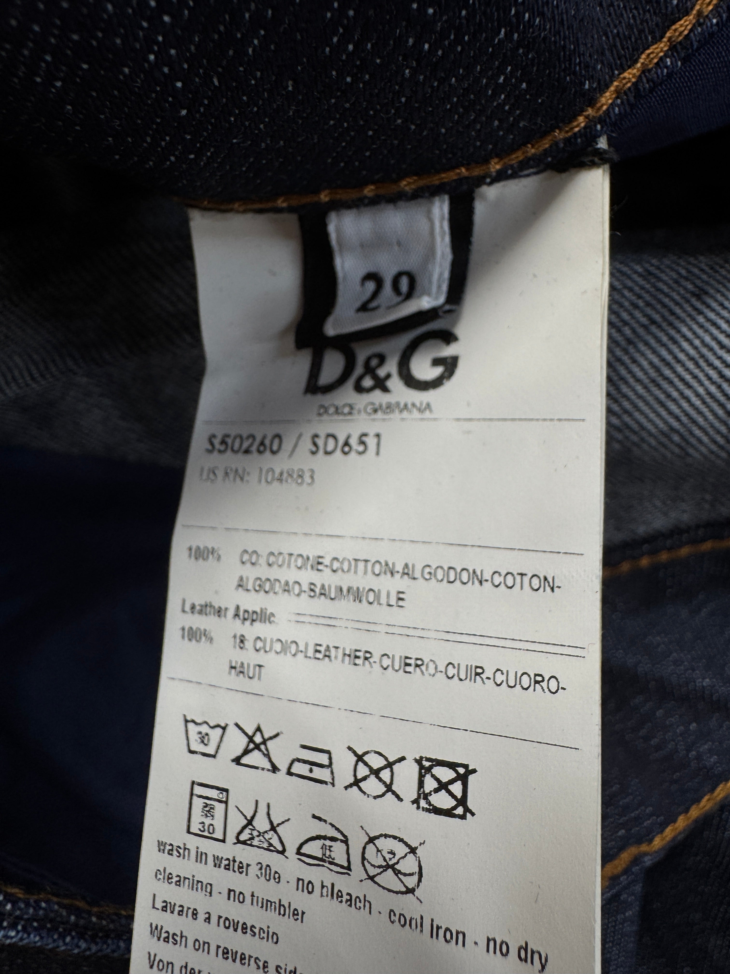 00s Dolce&Gabbana Jeans "Hotty" Low Rise Flared Deadstock Dunkelblau 29 M-L - RareRags