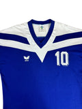Vintage Erima Trikot #10 Tactel Mikrofaser Blau Weiß XL