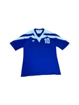 Vintage Erima Trikot #10 Tactel Mikrofaser Blau Weiß XL