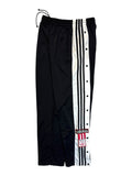 90s Adidas Snap Pants "Adibreak" Schwarz Weiß D176 XS-S
