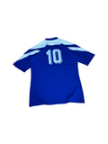 Vintage Erima Trikot #10 Tactel Mikrofaser Blau Weiß XL