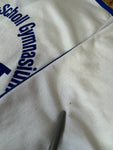 Vintage Erima Trikot Langarm 80s #7 Geschwister Scholl Gymnasium Made In West Germany Weiß Blau L