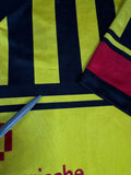 Vintage Erima Trikot 80s #2 Württembergische Versicherung Made In West Germany Gelb Schwarz L