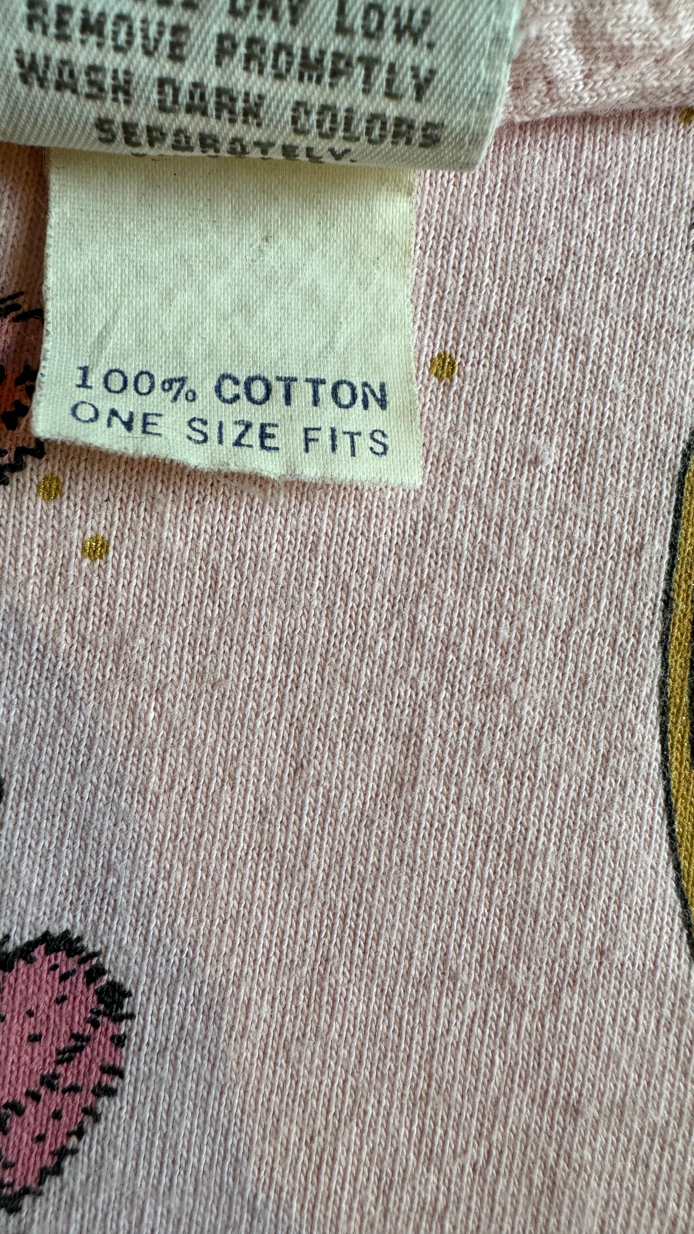 Vintage Milaca Shirt 90s "Love" Single Stitch Made In USA Rosa One Size Fits All