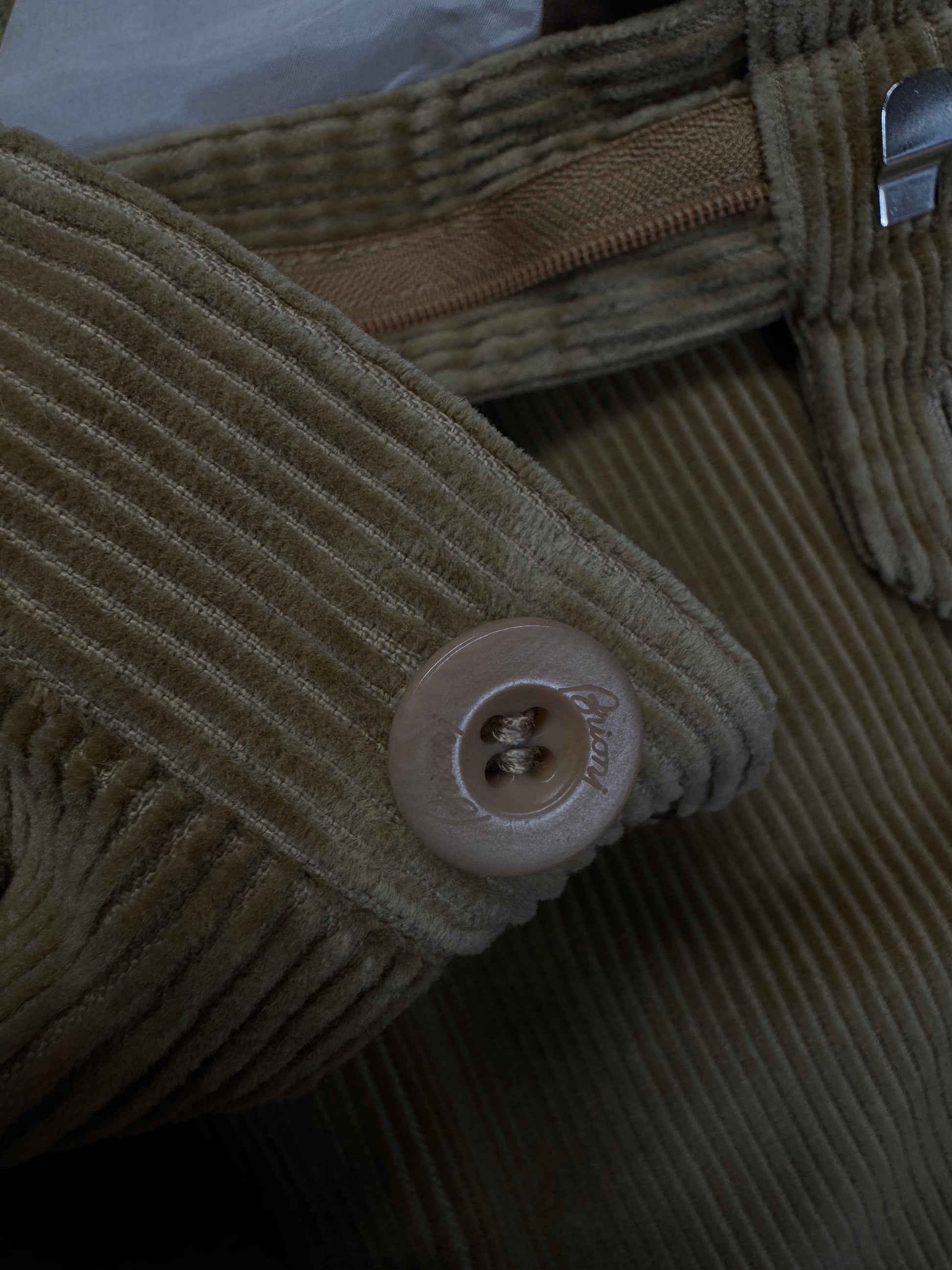 90s Brioni Cordhose Wide Leg Braun 56/XL-XXL - RareRags