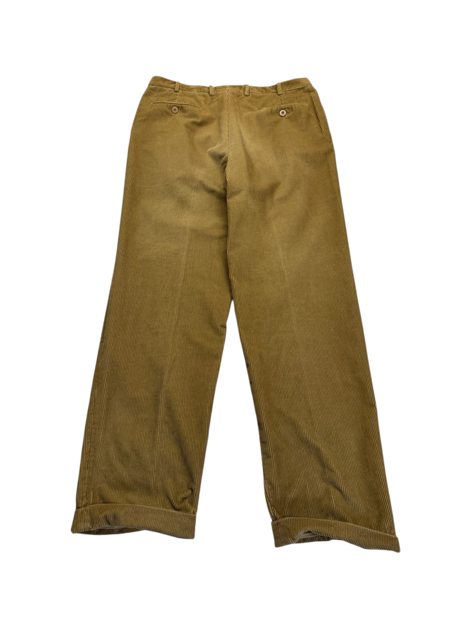 90s Brioni Cordhose Wide Leg Braun 56/XL-XXL - RareRags