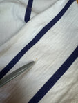 Vintage Palme Trikot 70s Langarm #10 Gestreift Weiß Blau M