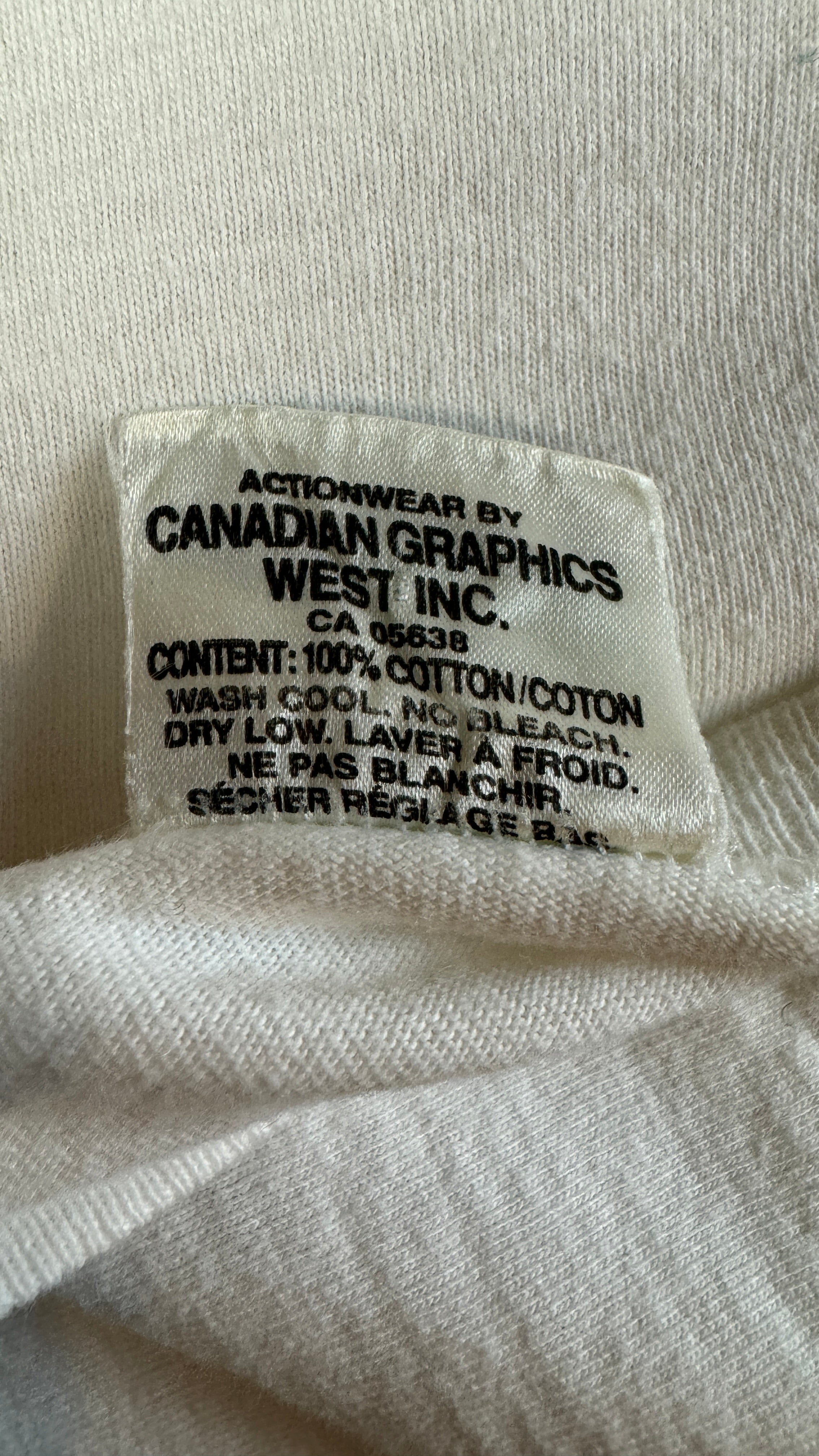 Vintage Waves Shirt 90s Rose Single Stitch Weiß M - RareRags