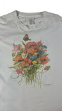 Vintage Art Shirt 1995 Marjolein Bastin Flower Bouquet Single Stitch Sleeve Made In USA Weiß XL