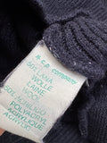 1982 C.P. Company Shawl Neck Knit Sweater Made In Italy Dunkelblau L-XL - RareRags