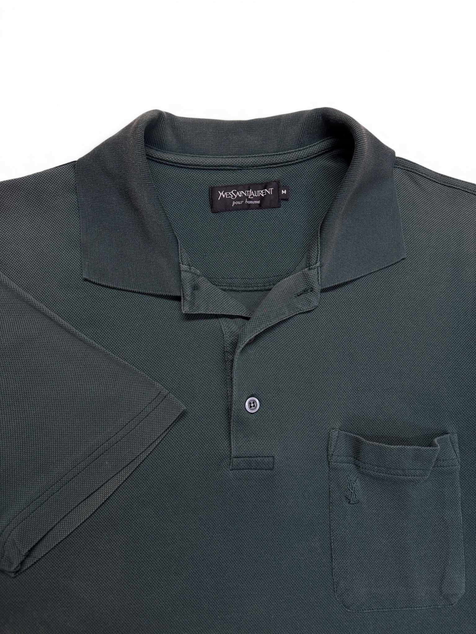 90s Yves Saint Laurent Polo Shirt Grün M - RareRags