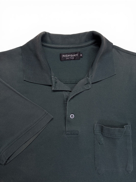90s Yves Saint Laurent Polo Shirt Grün M