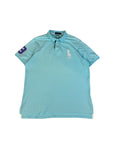 00s Ralph Lauren Poloshirt Big Pony #3 Custom Fit Hellblau XL