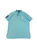 00s Ralph Lauren Poloshirt Big Pony #3 Custom Fit Hellblau XL