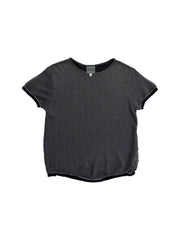 00s Versace Jeans Couture Shirt Metallic Knit Glänzend Silber/Grau M