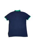 90s Ralph Lauren Poloshirt Big Pony Talon Zip Custom Fit Dunkelblau L