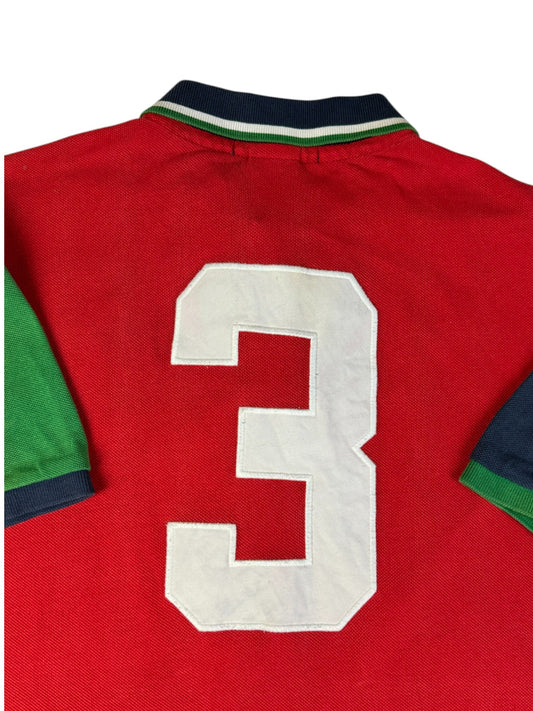 90s Ralph Lauren Poloshirt Crest Logo Custom Fit Rot M