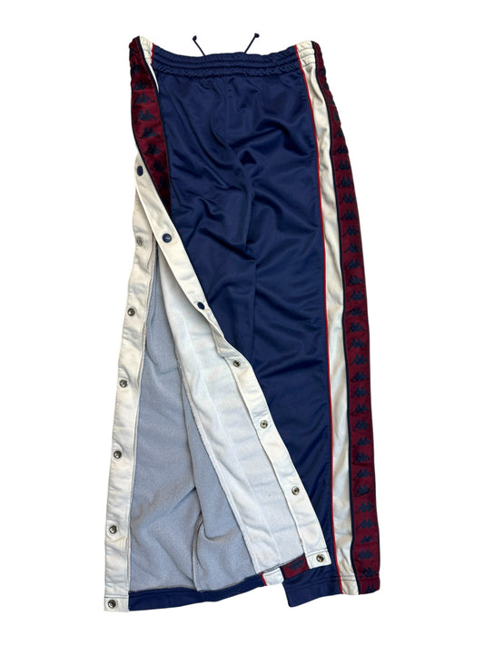 90s Kappa Knopfhose Tear Away Dunkelblau Rot M