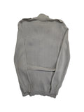 00s Armani Belted Knit Jacket Grau Silber 44/L - RareRags