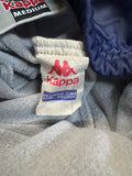90s Kappa Knopfhose Tear Away Dunkelblau Rot M