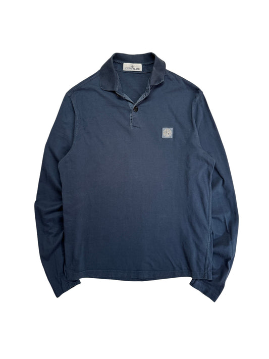 SS16 Stone Island Longsleeve-Poloshirt Dunkelblau L