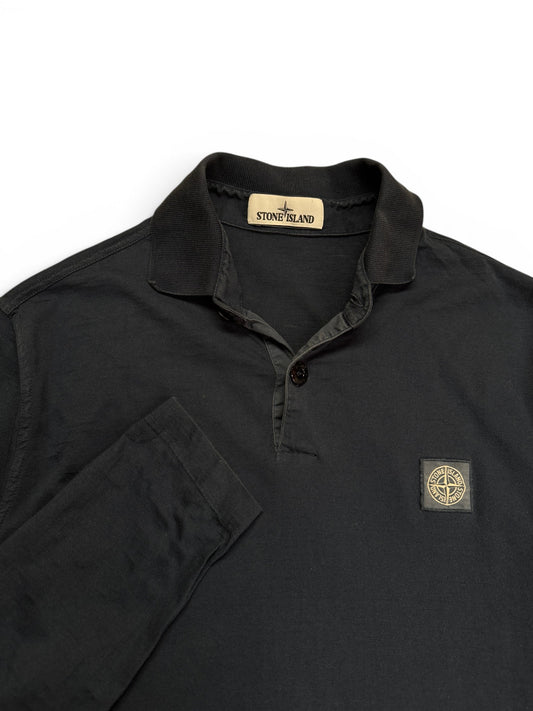 SS16 Stone Island Longsleeve-Poloshirt Dunkelblau L