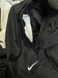 00s Nike Trackpants Off-Center Drawstring Hidden Pocket Schwarz XL