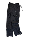 00s Nike Trackpants Off-Center Drawstring Hidden Pocket Schwarz XL