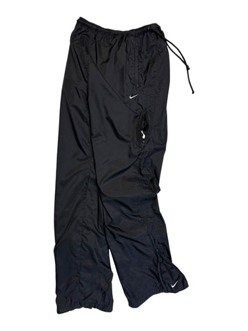 00s Nike Trackpants Off-Center Drawstring Hidden Pocket Schwarz XL