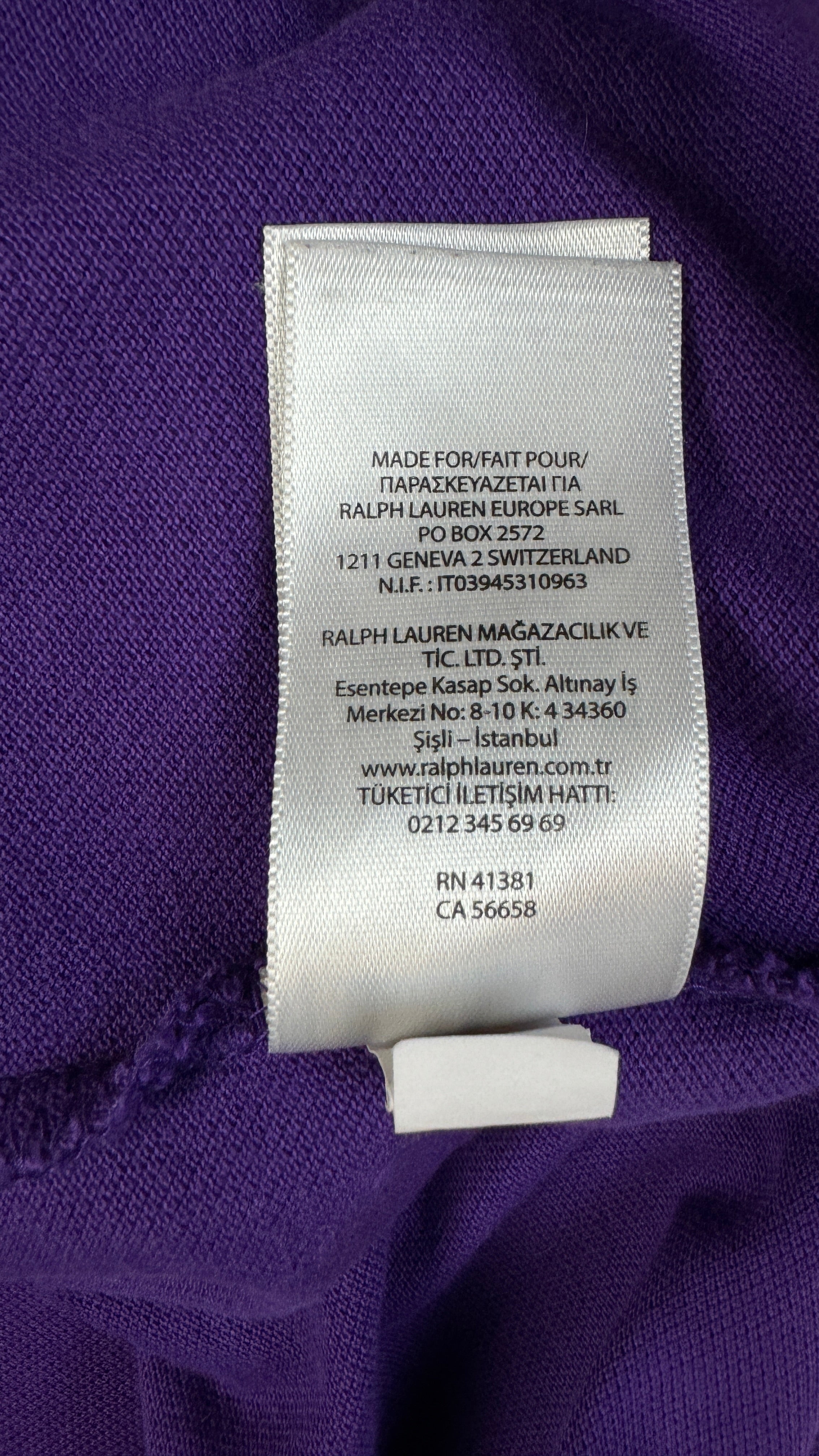 Ralph Lauren Poloshirt Big Pony Custom Slim Fit Lila L