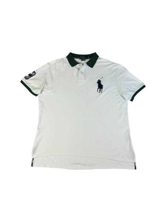 00s Ralph Lauren Poloshirt Big Pony #3 Custom Fit Weiß XL
