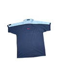 Vintage Nike Poloshirt Grau Weiß XL